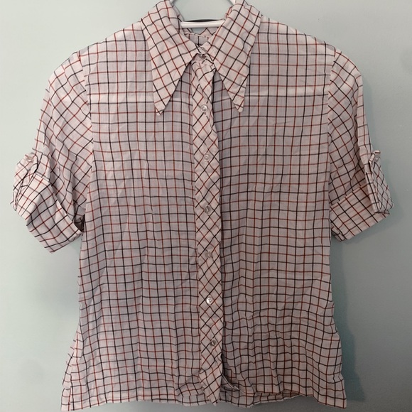 Thrifted Checkered Blouse - Picture 2 of 2